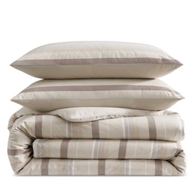 Summer Stripe/Solid Duvet Set, Queen