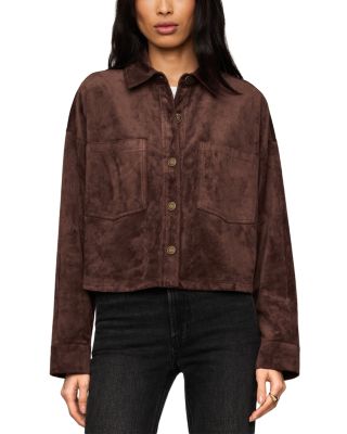 All Day Cropped Faux Suede Jacket