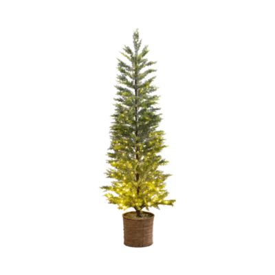 5' Pre Lit Artificial Snowed Cypress Christmas Tree