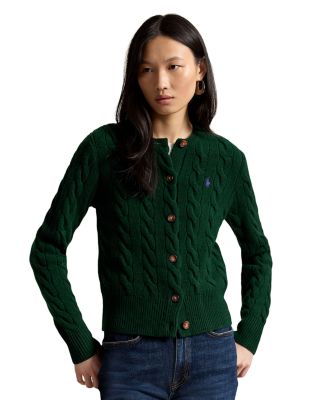 Cable Knit Wool Cashmere Cardigan