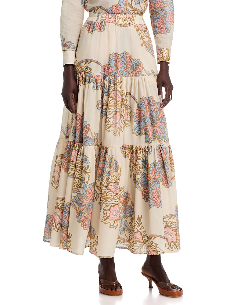 La DoubleJ Tiered Pull On Cotton Skirt