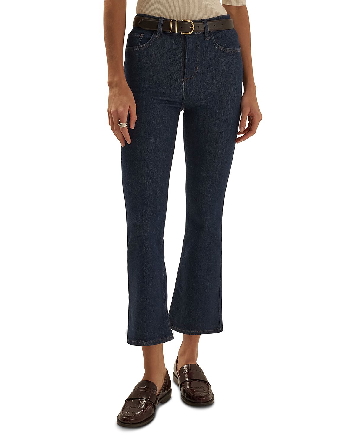 Favorite Daughter The Erin High Rise Cropped Bootcut Jeans