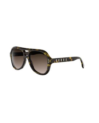 Fendi Five Sisters Pilot Sunglasses, 56mm