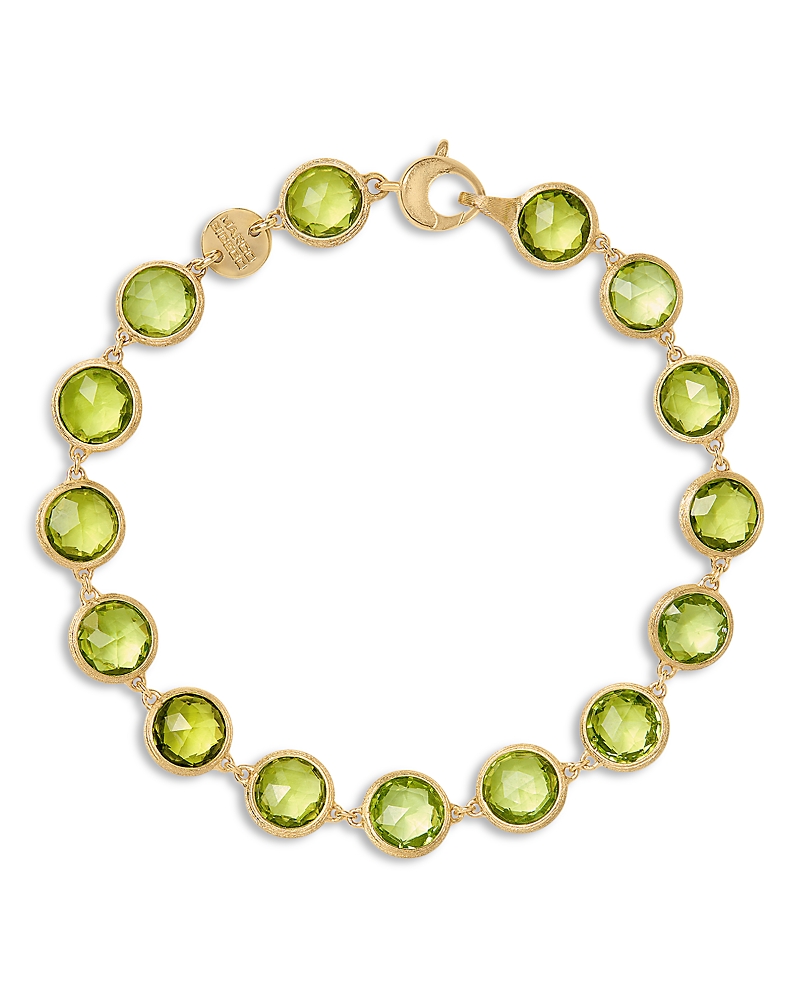 Marco Bicego 18K Yellow Gold Peridot Bezel Link Bracelet
