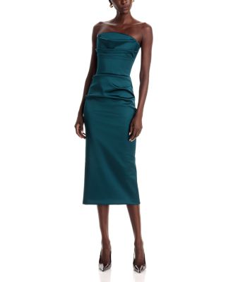 Voca Strapless Satin Dress
