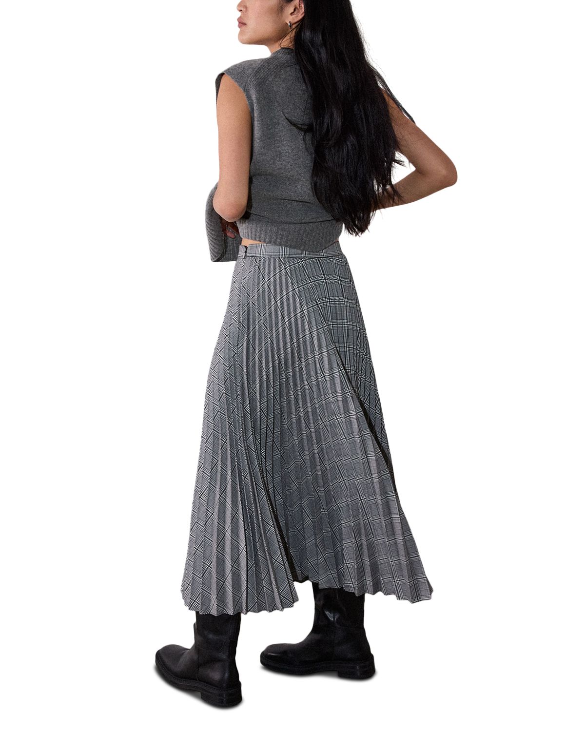 Pleated Midi Skirt thumbnail 4