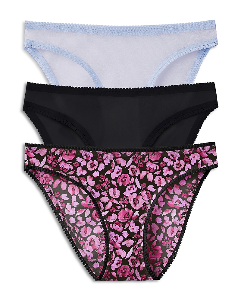 On Gossamer Mesh Hip Bikinis, Set of 3