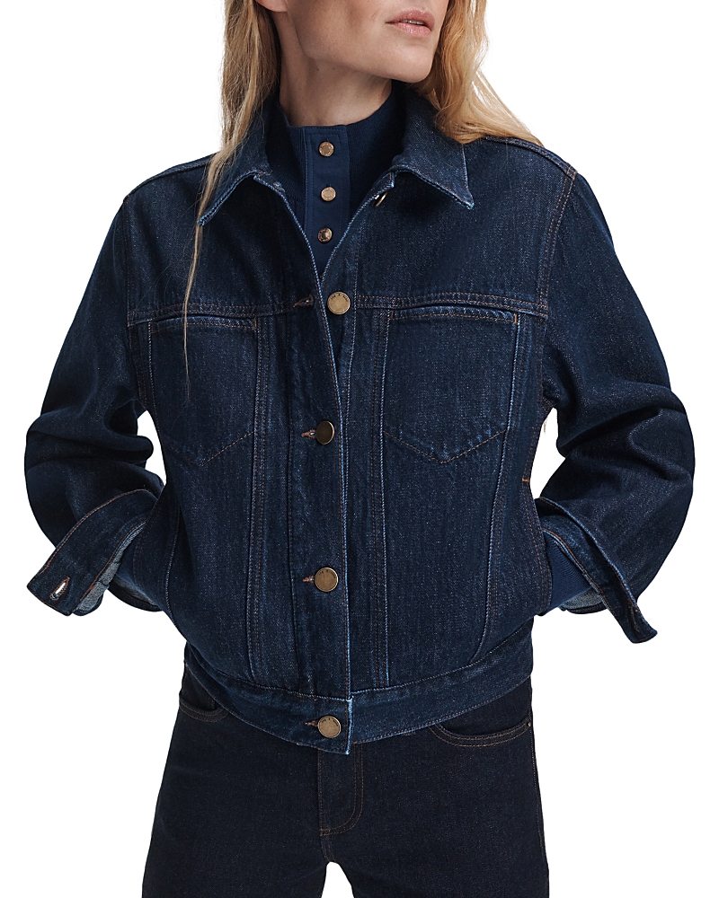 rag & bone Marie Trucker Jean Jacket in Dark Rinse