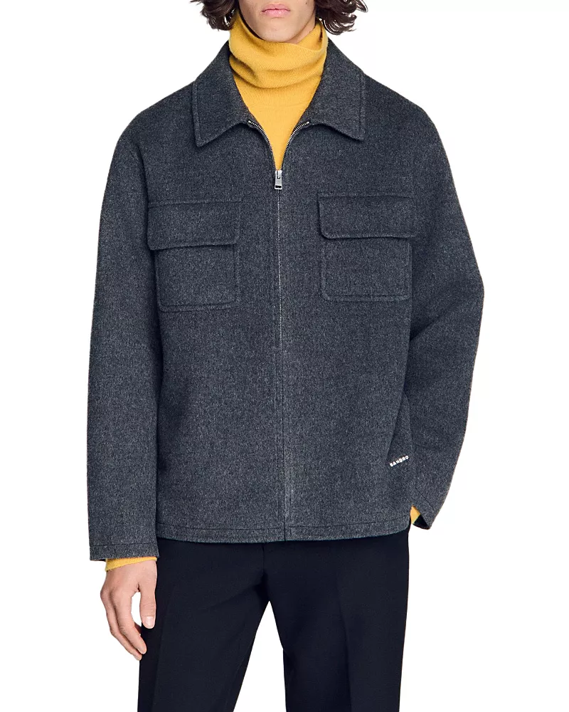 Sandro Dual Pocket Overshirt Jacket