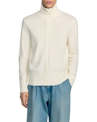Sandro — Sandro Zip Front Wool Cardigan
