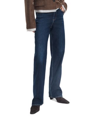 Shea High Rise Cotton Stretch Full Straight Jeans in Luna