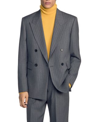 Croisee Standard Fit Pinstripe Wool Jacket