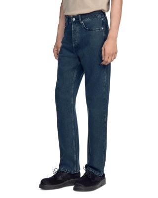 Regular Fit Faded Cotton Jeans in Grey Blue
