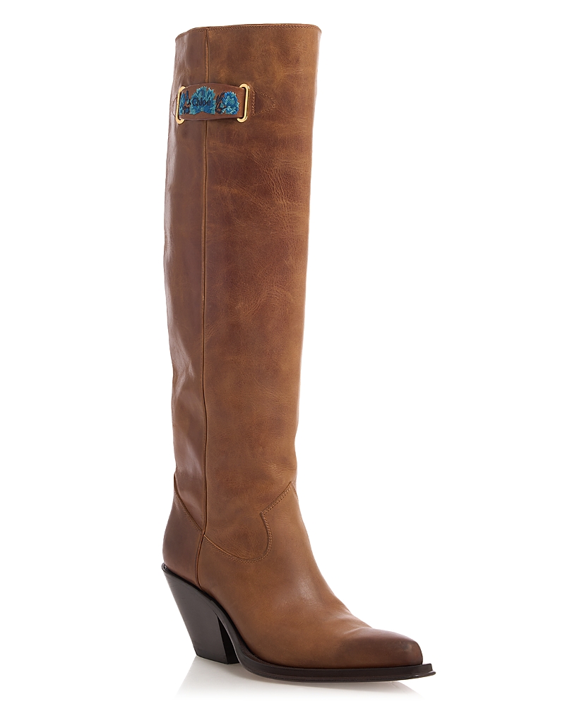 Chloe Women's Azelan Leather Knee High Boots