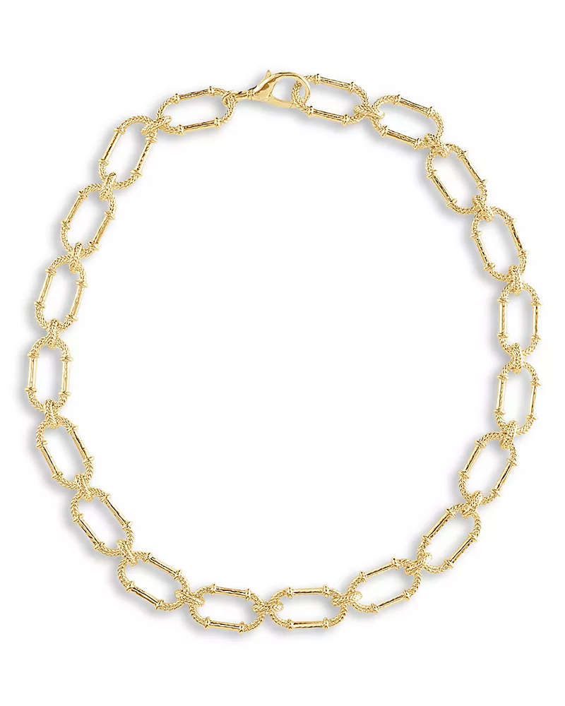 Anabel Aram Cheval Braided Chain Collar Necklace, 18.7