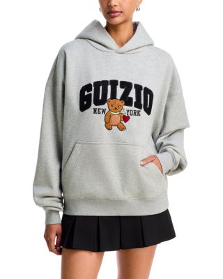 Logo Teddy Hoodie Sweatshirt