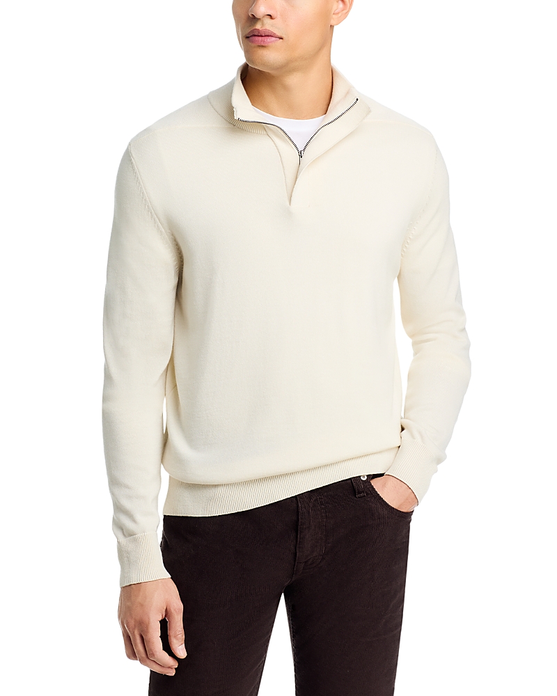 Boss Liorman Wool & Cotton Zip Neck Sweater