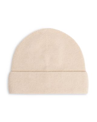 Cashmere Ribbed Turn Up Beanie