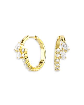 Mesmera Crystal Bypass Hoop Earrings