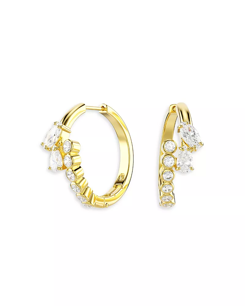 Swarovski Mesmera Crystal Bypass Hoop Earrings