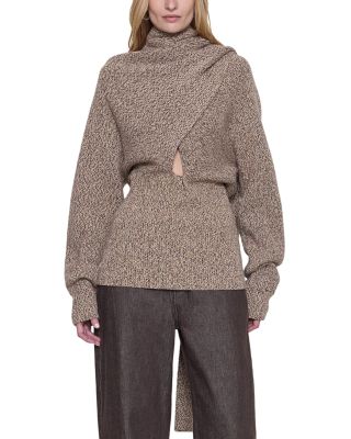 Wright Draped Scarf Sweater