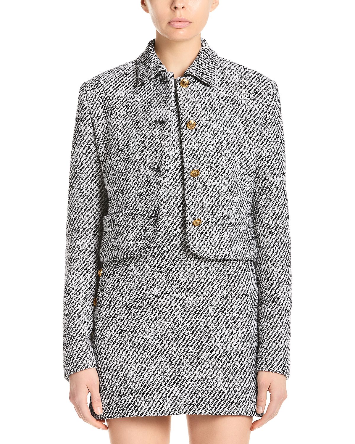 Versace Wool Blend Cropped Jacket