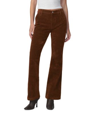 The Faux Suede Inez High Rise Trouser Jeans in Chestnut