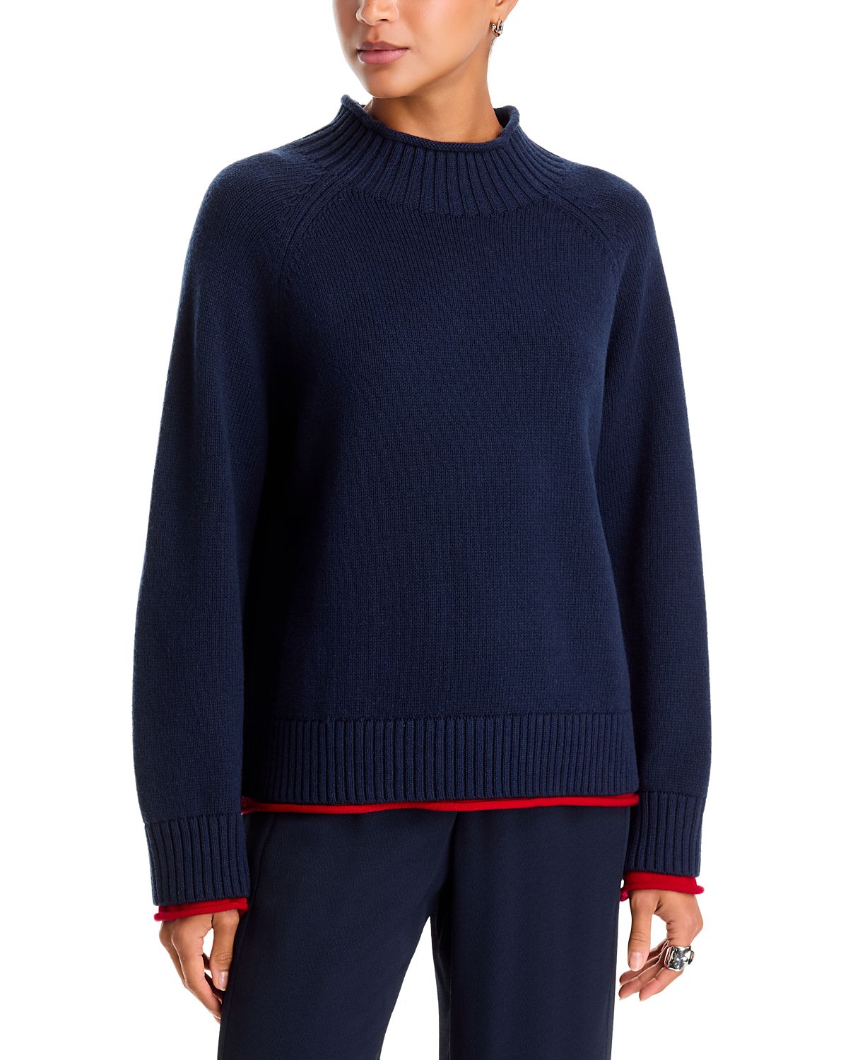rag & bone Hazel Roll Neck Cotton & Wool Sweater