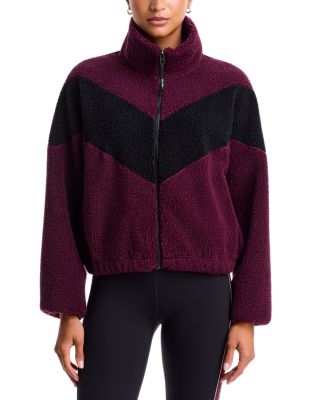 Lottie Sherpa Chevron Full Zip Jacket