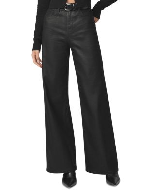 The Foiled Mia Wide Leg Jeans in Black Foil