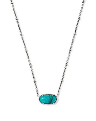 Elisa Tiger Stripe Openwork Stone Pendant Necklace, 16-19"