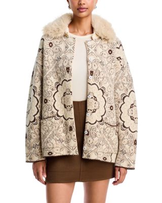 Lois Faux Fur Collar Wool Jacket