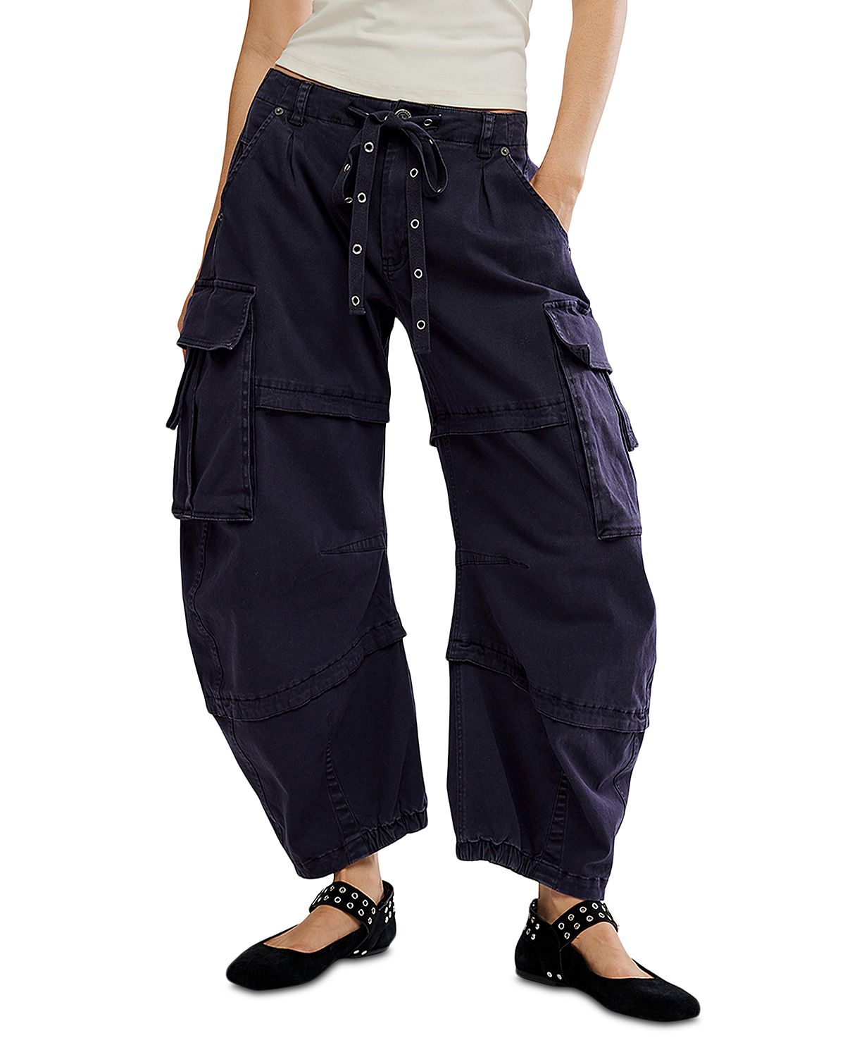 Free People Reef Curved Cargo Twill Pants