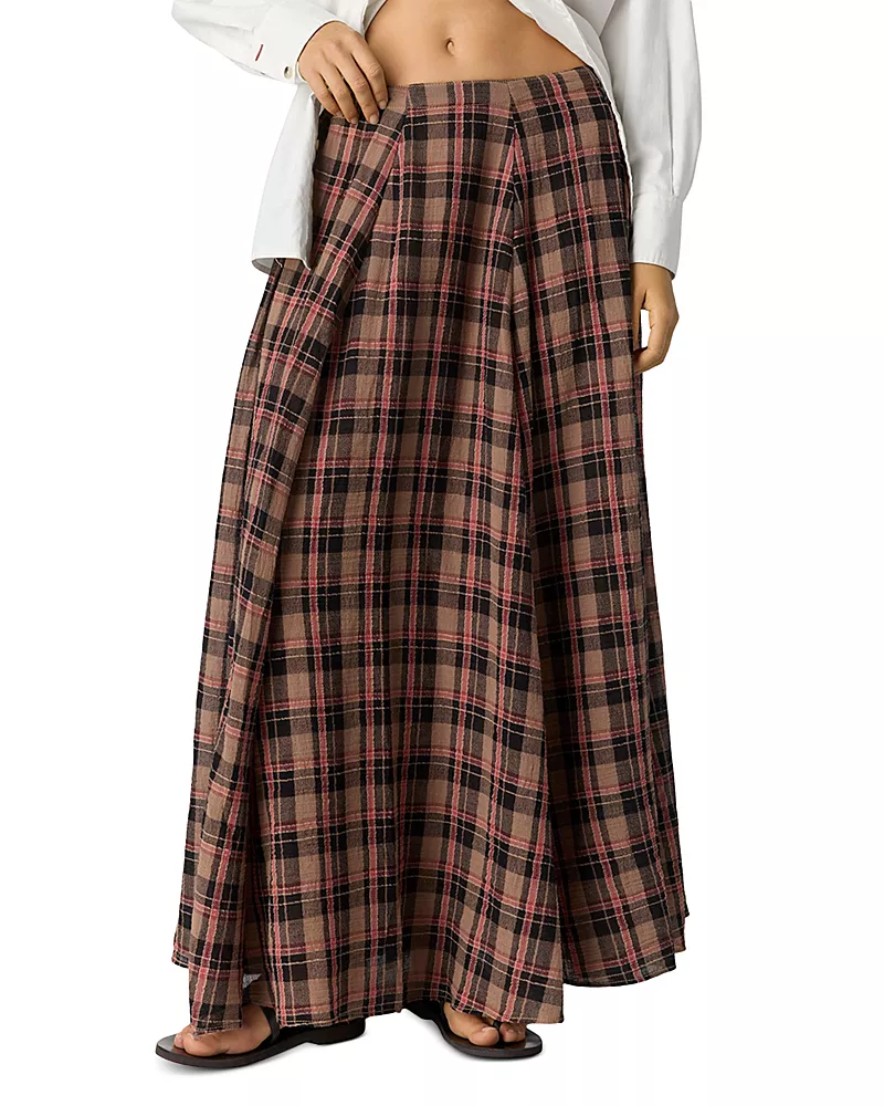 Free People Ives Cotton Printed Maxi Skirt