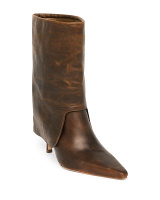 Women's Anita Fold Over Distressed Leather Boots