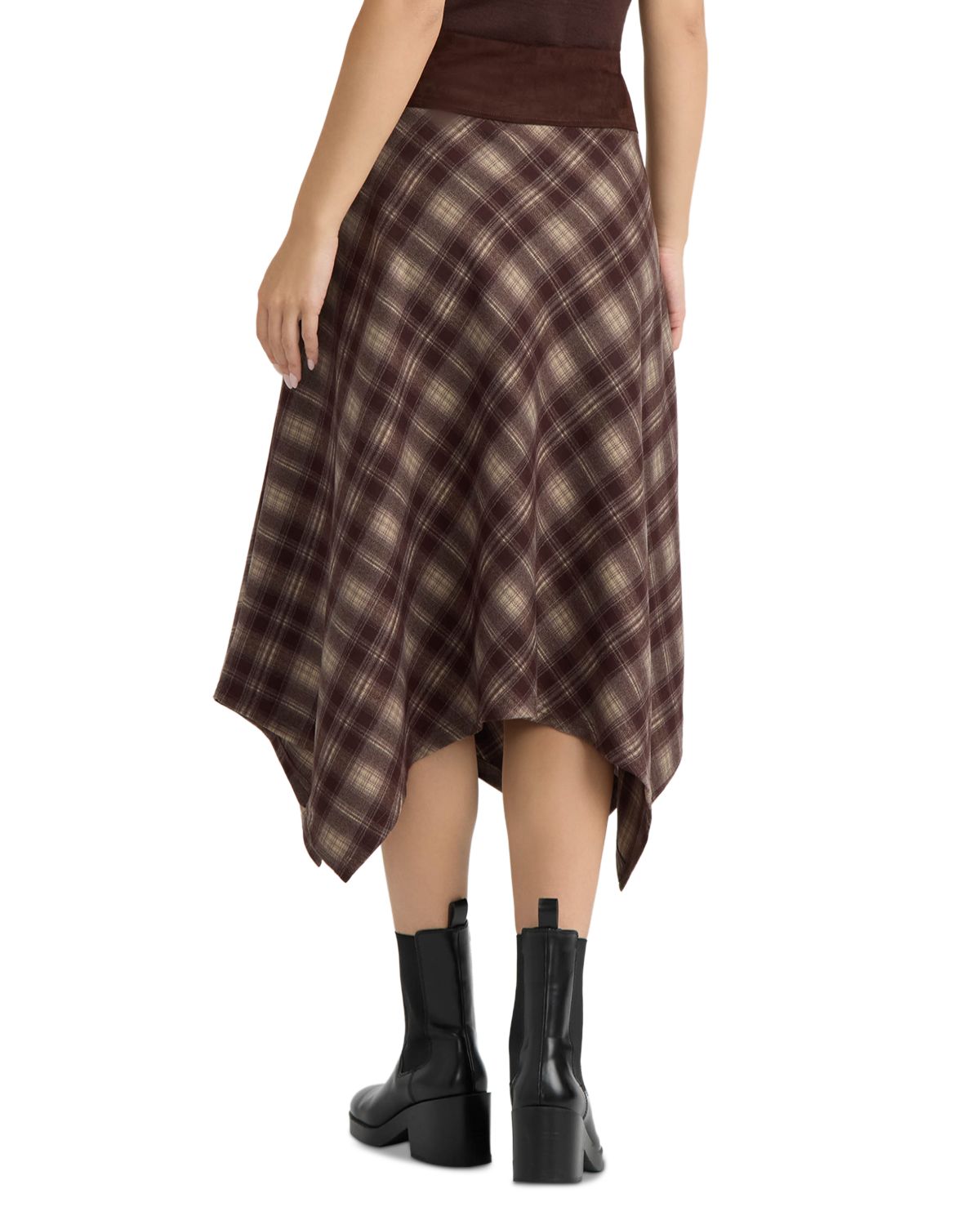 Plaid Midi Handkerchief Skirt thumbnail 3