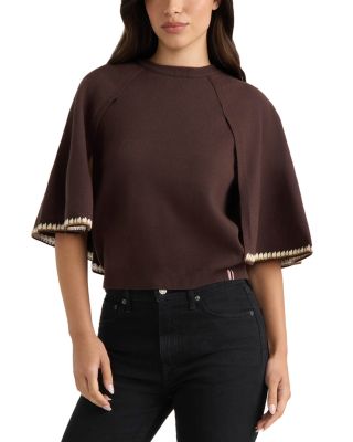 Cape Sleeve Knit Sweater Top
