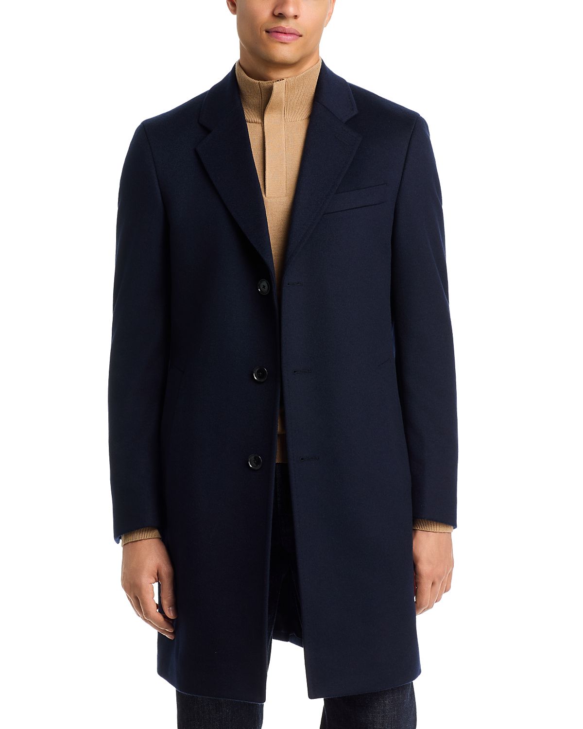 Boss Hyde Slim Fit Wool Blend Coat