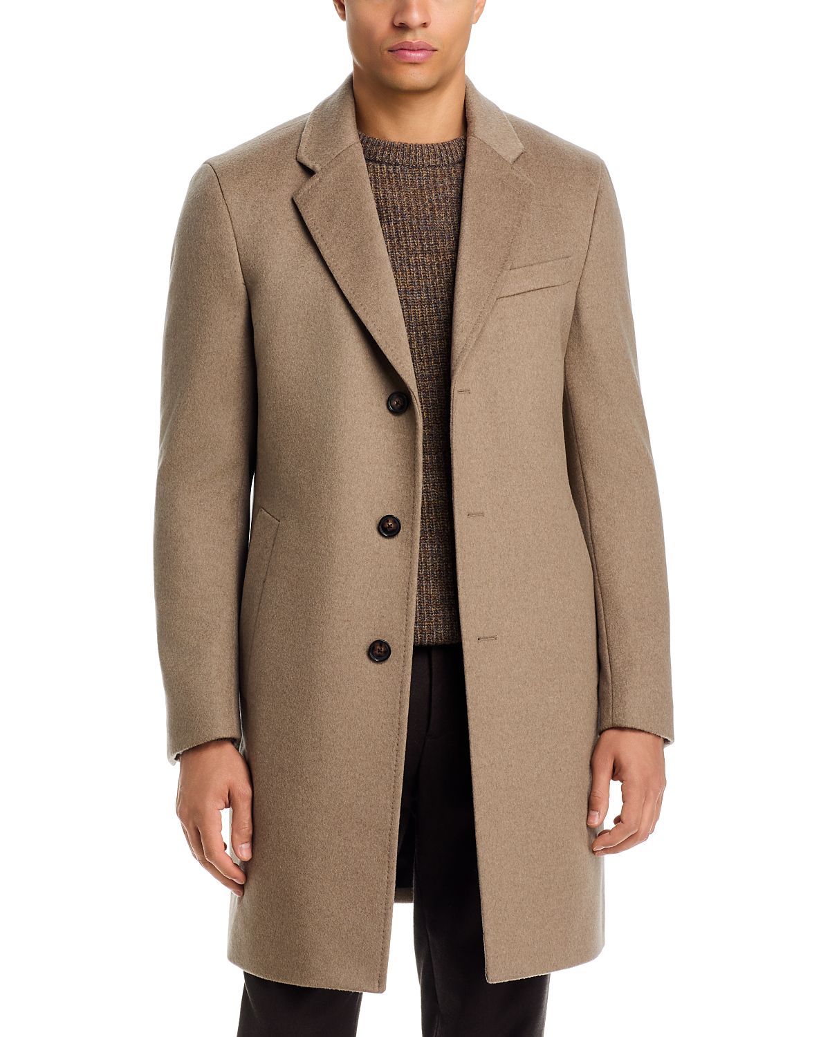 Boss Hyde Slim Fit Wool Blend Coat