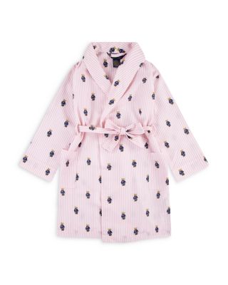 Girls' Polo Bear Print Shawl Collar Robe - Little Kid