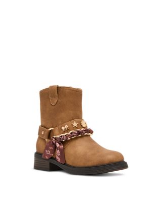 Girls' Teal Scarf Braided Chain Boots – Little Kid, Big Kid