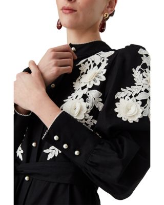 Button Down Appliqu&eacute; Midi Dress - thumbnail 7