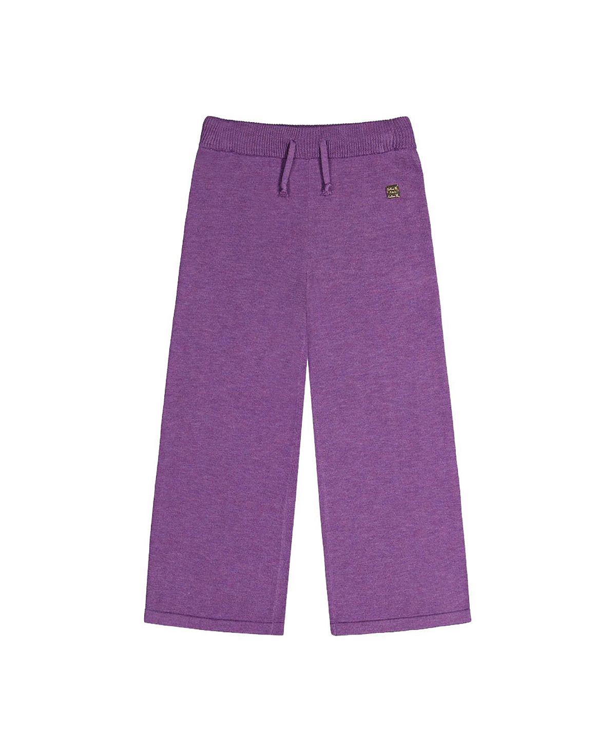 Deux par Deux Girls' Cozy Texture Wide Leg Knitted Pants - Big Kid