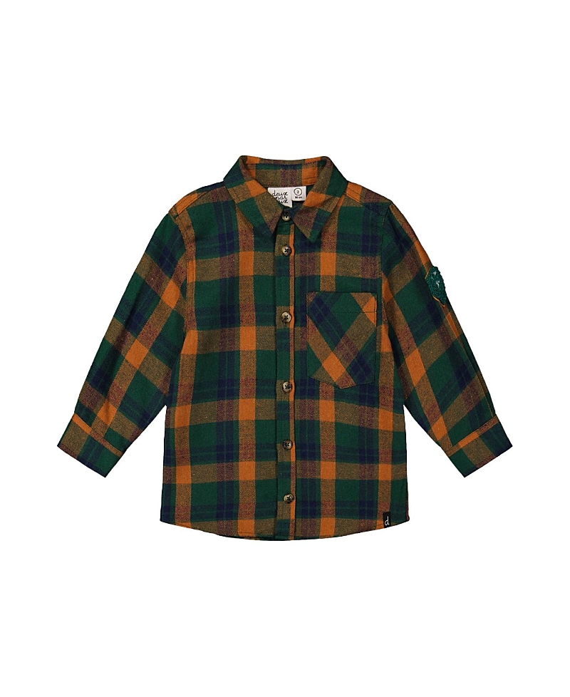 Deux par Deux Boys' Plaid Button Front Collared Shirt - Little Kid