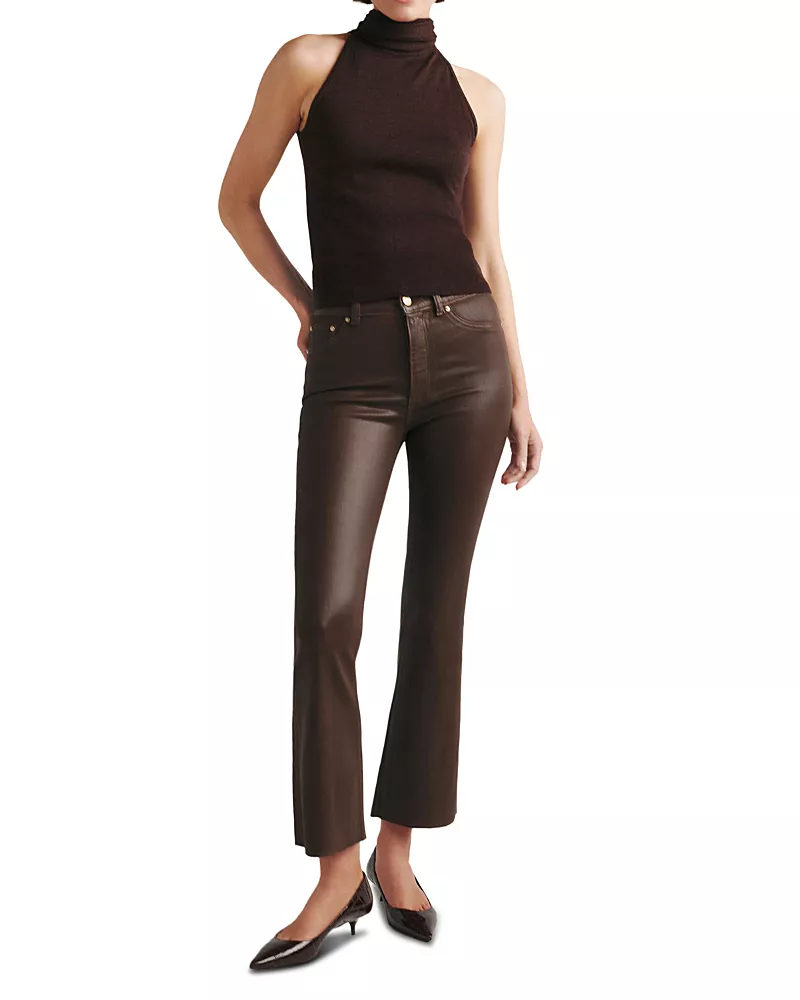 DL1961 Petite Bridget Instasculpt High Rise Bootcut Jeans in Brownstone Coated