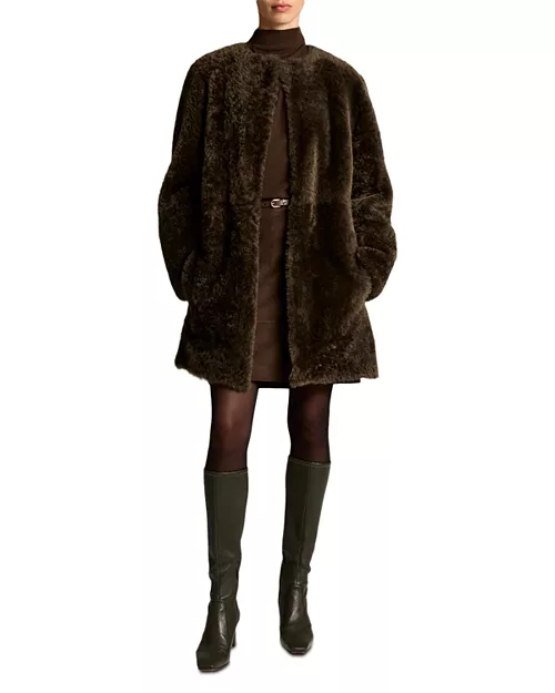 Reversible Shearling Car Coat