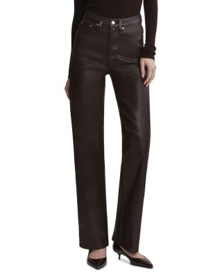 Karmine Refined High Rise Wide Leg Jeans in Bramble Coated