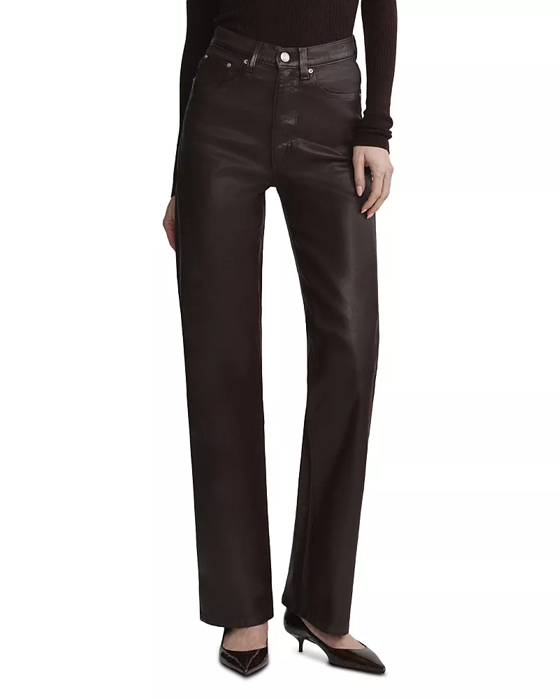 DL1961 Karmine Refined High Rise Wide Leg Jeans in Bramble Coated
