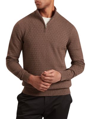 Jeremee T Stitch Half Zip Cotton Wool Sweater