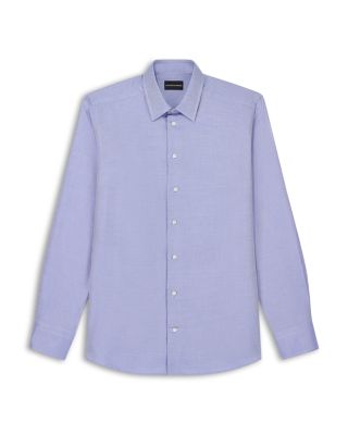 Regular Mini Herringbone Cotton Shirt
